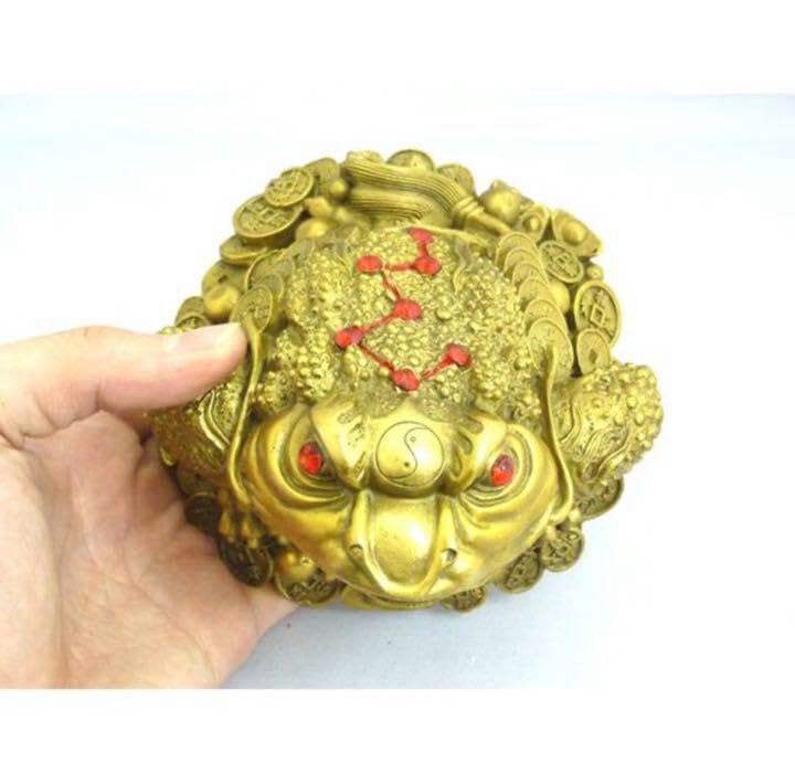 Amazon.co.jp: 三脚蟾蜍 さんきゃくせんじょ 銭蛙 三本足の蛙 銅製置物